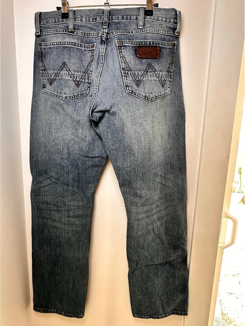 Wrangler Retro Men’s Slim Straight Jeans 34x32 88MWZDK 100% Cotton Western Denim